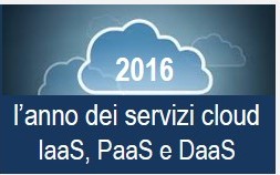 2016: l’anno dei servizi cloud IaaS, PaaS e DaaS 