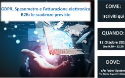 GDPR, SPESOMETRO E FATTURAZIONE ELETTRONICA B2B: LE SCADENZE PREVISTE