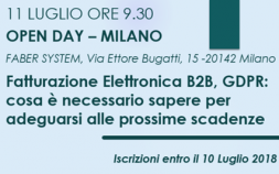 Open Day su Fatturazione Elettronica B2B, Spesometro e GDPR