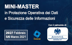 MINI-MASTER in Protezione Operativa dei Dati e Sicurezza delle Informazioni