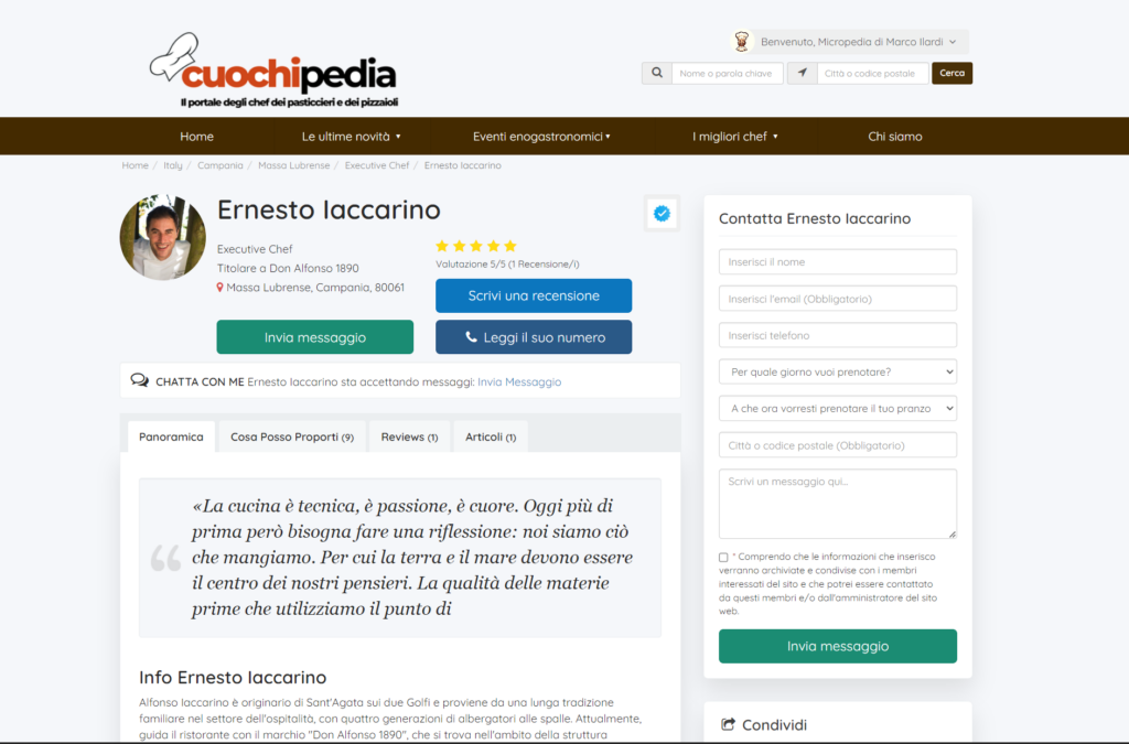 cuochipedia scheda chef