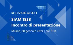 SIAM 1838: incontro di presentazione online