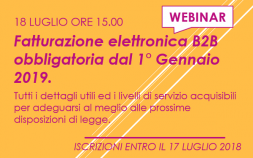 Webinar – 18 luglio ore 15.00 - Fatturazione Elettronica B2B obbligatoria: le soluzioni di Faber System.